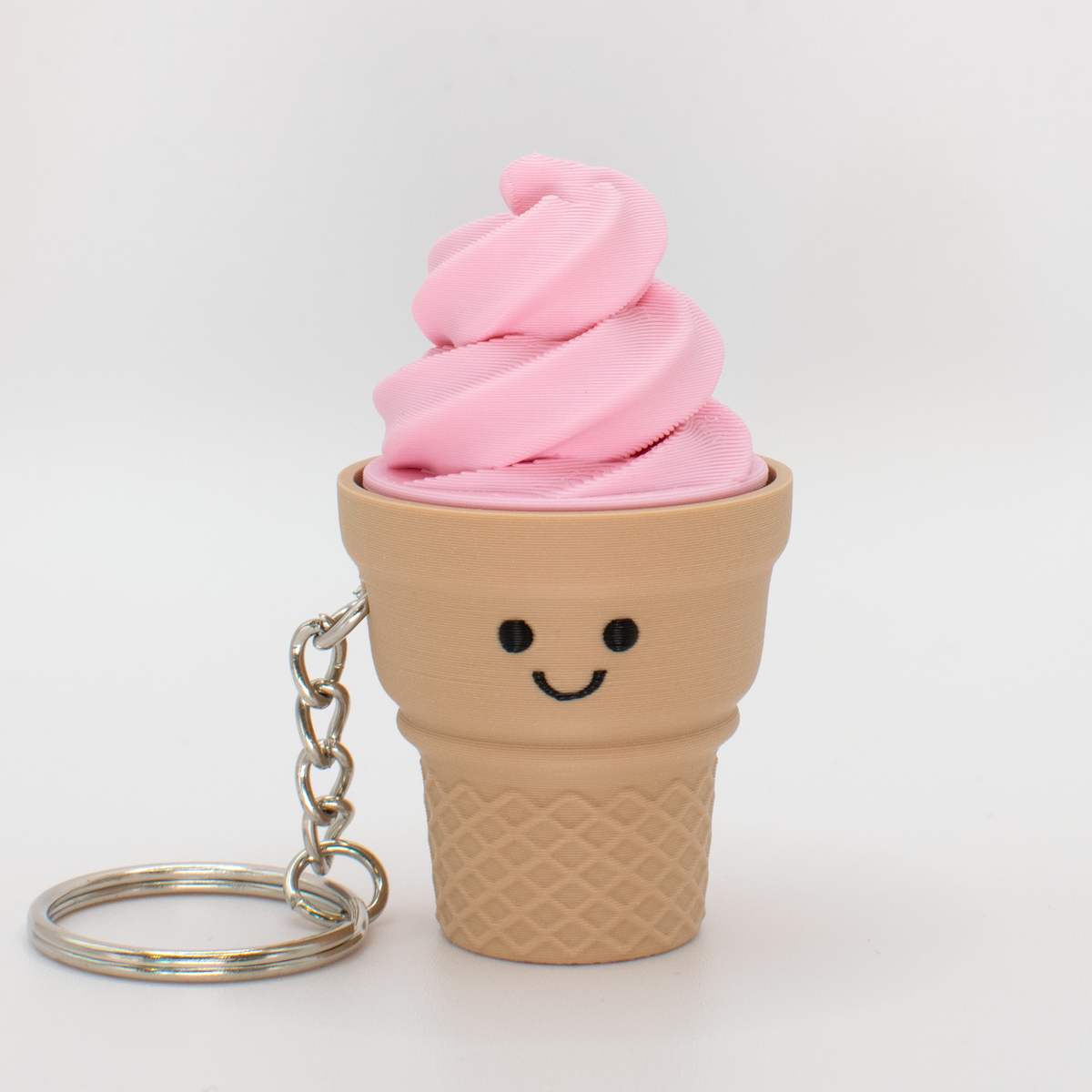 Soft Serve Ice Cream Fidget Clicker, strawberry