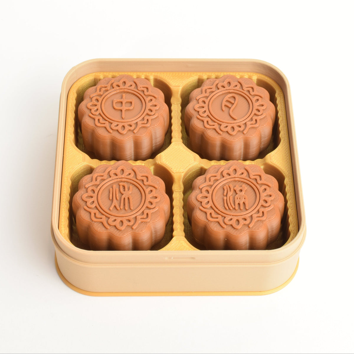 Mooncake Fidget Clicker, gift tin, top view