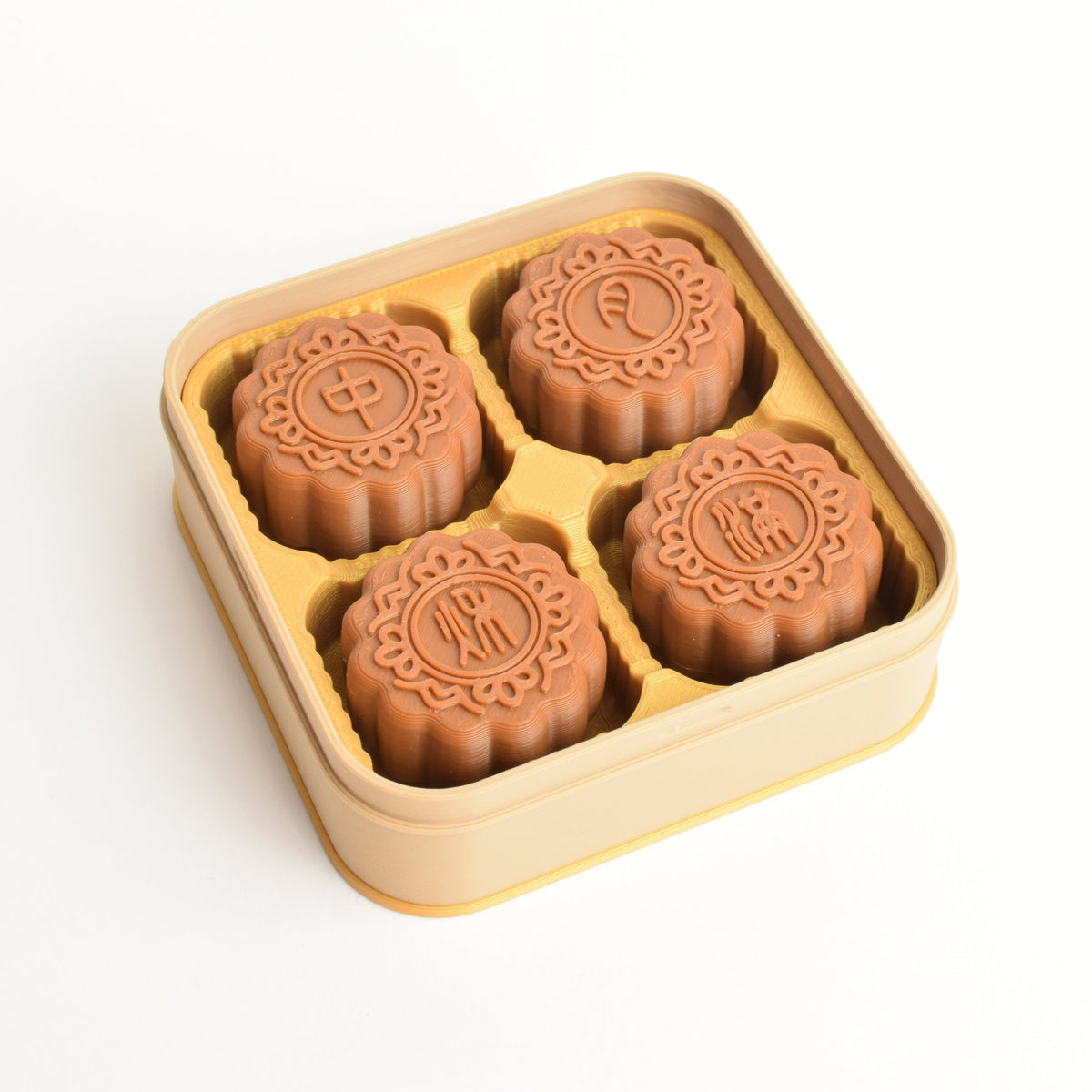 Mooncake Fidget Clicker, gift tin with 4 mooncakes