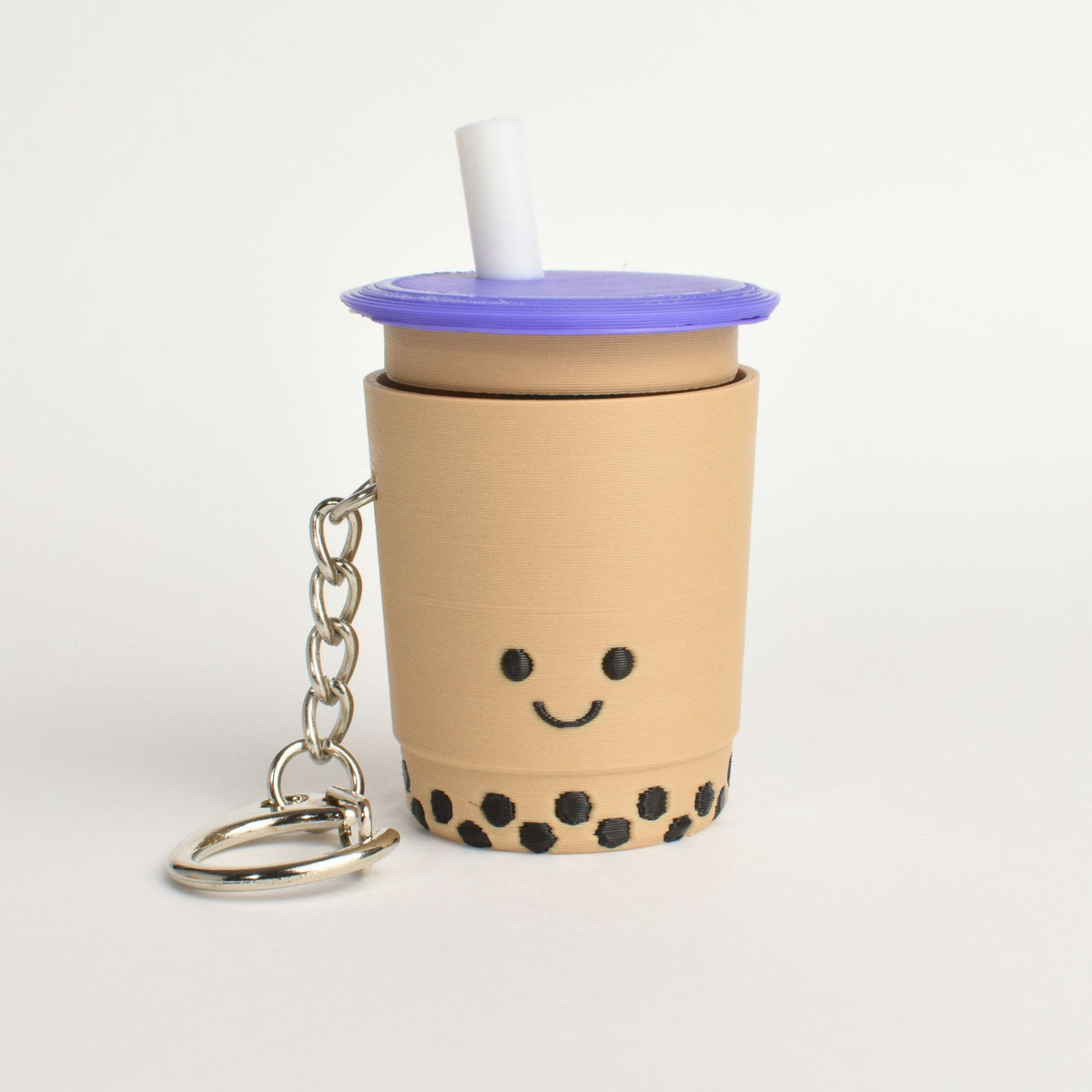 Bubble Tea Fidget Clicker, purple lid