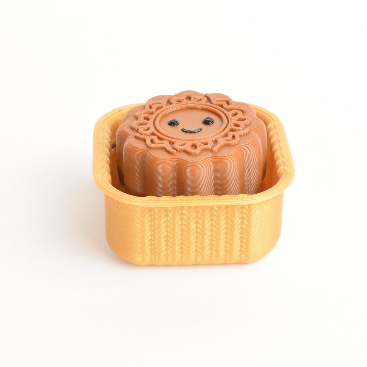 Mooncake Fidget Clicker, single keychain, front view