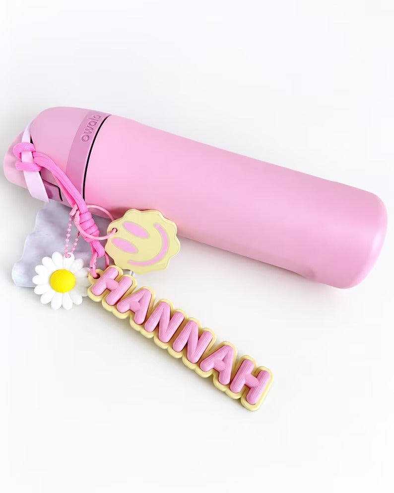 Groovy Puffy Name Keychain | Personalized Backpack Bag Charm