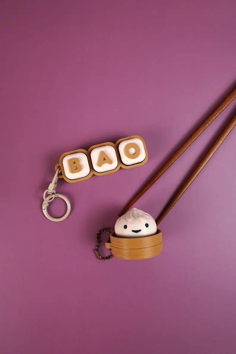 Custom Name Bubble Clicker Keychain (Milk Tea)