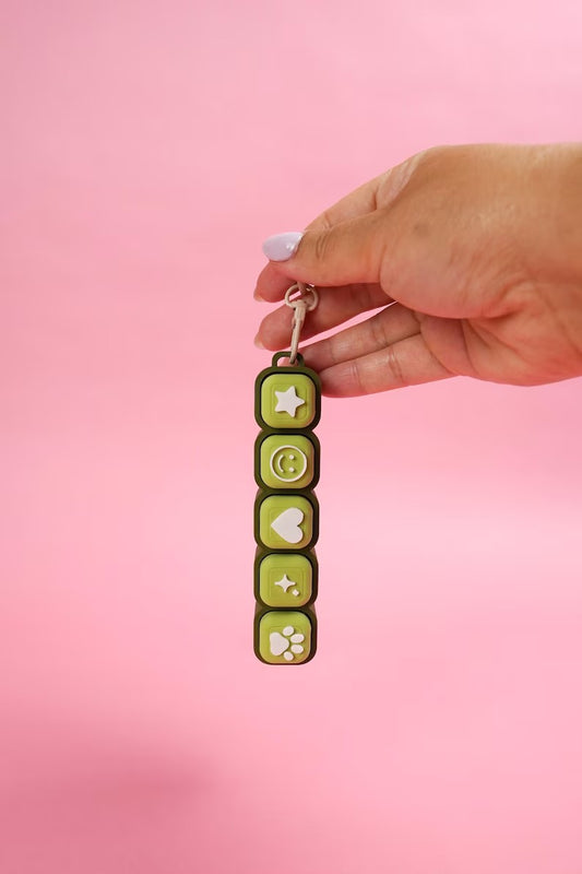 Custom Name Bubble Clicker Keychain (Pistachio Green)