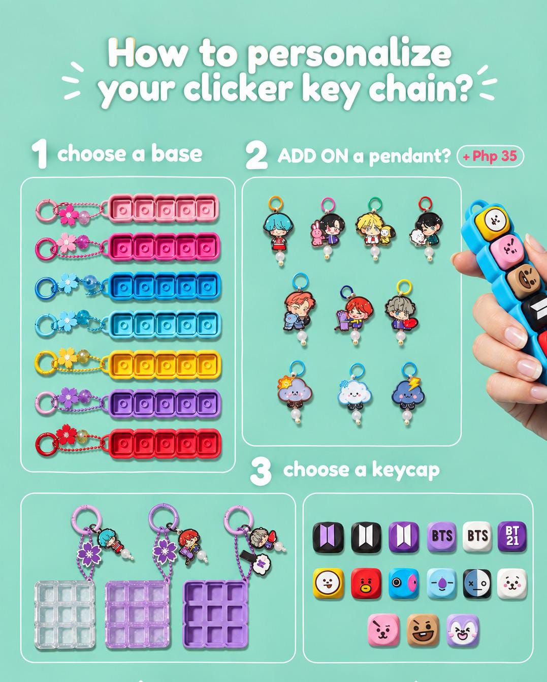K-pop ARMY BTS Inspired Keychain