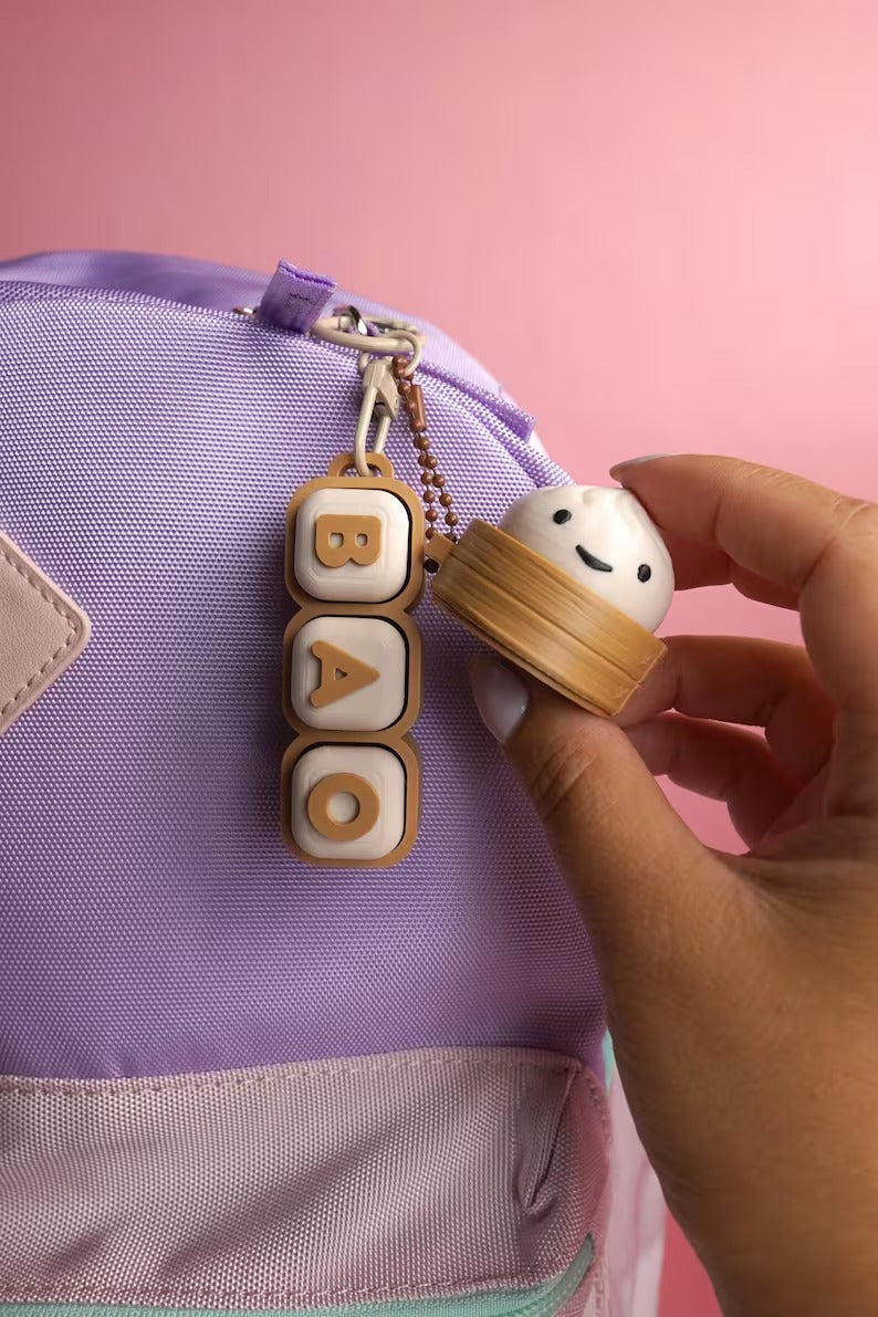 Xiao Long Bao Dumpling Fidget Clicker Keychain