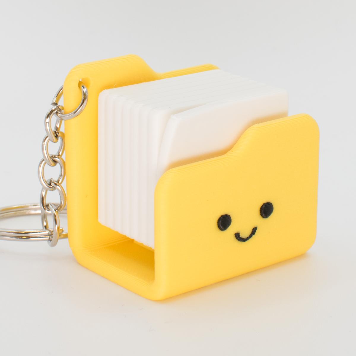 Folder Fidget Clicker, yellow, side view