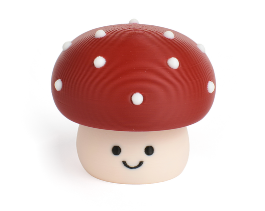 Red Mushroom Fidget Clicker, desk buddy