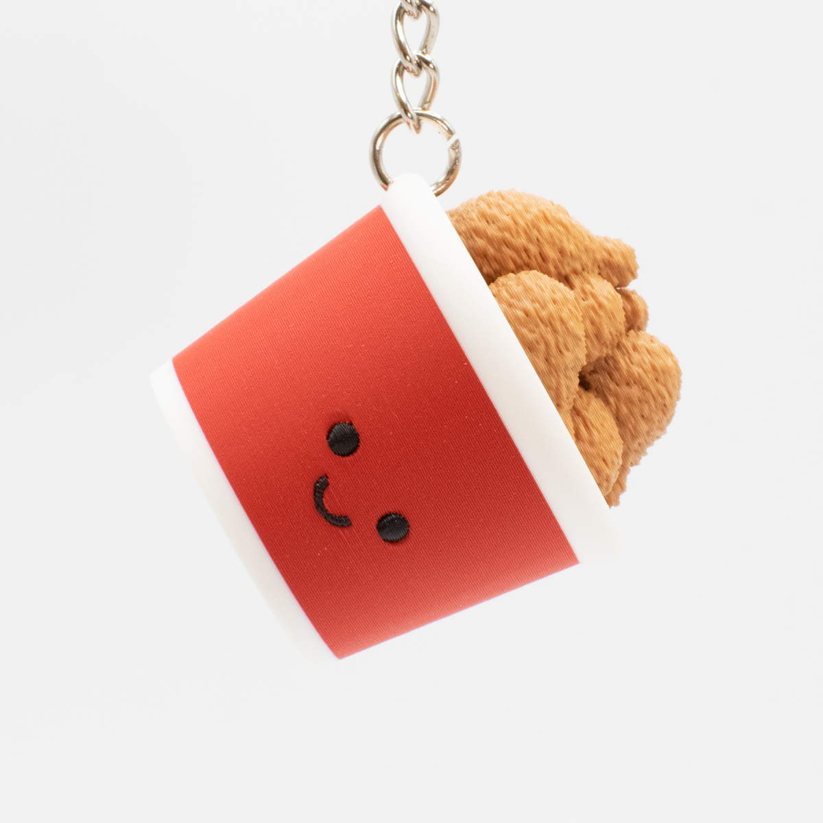 Fried Chicken Bucket Fidget Clicker, on a keychain