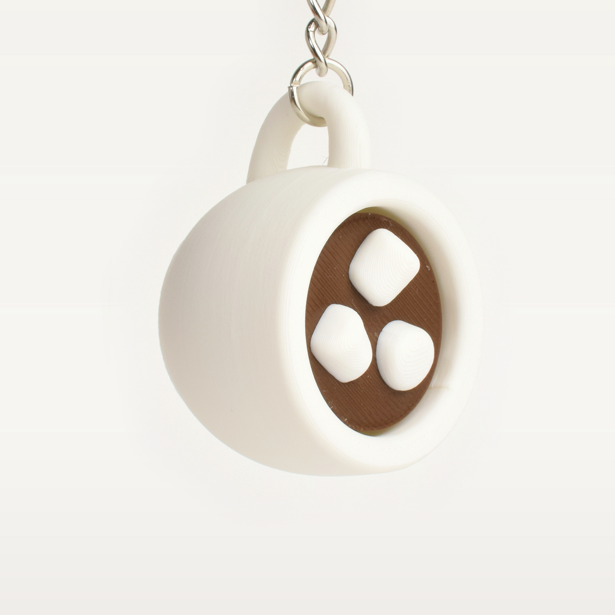 Hot Chocolate Mug Fidget Clicker, on a keychain