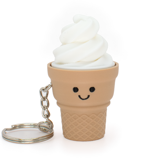 Soft Serve Ice Cream Fidget Clicker, vanilla