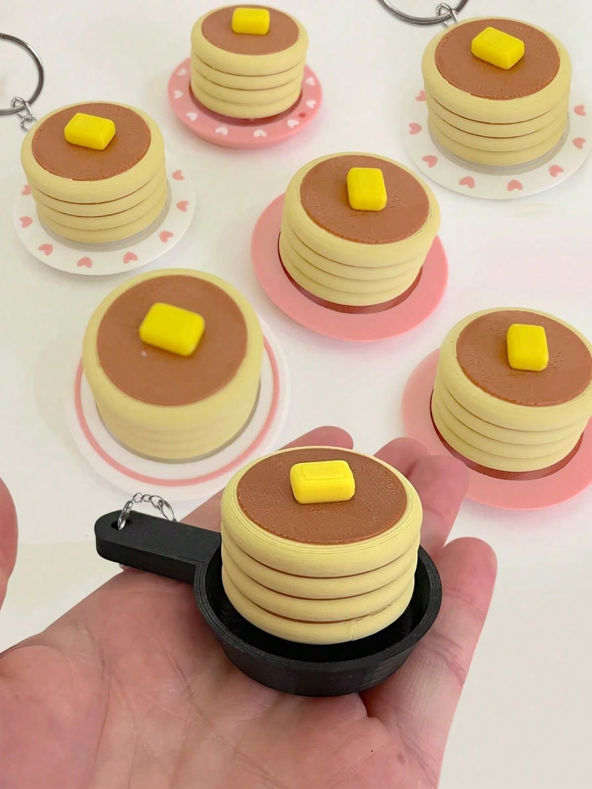 Kawaii Pancake Clicker Keychain