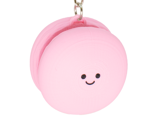 Smiley Macaron Fidget Clicker, strawberry