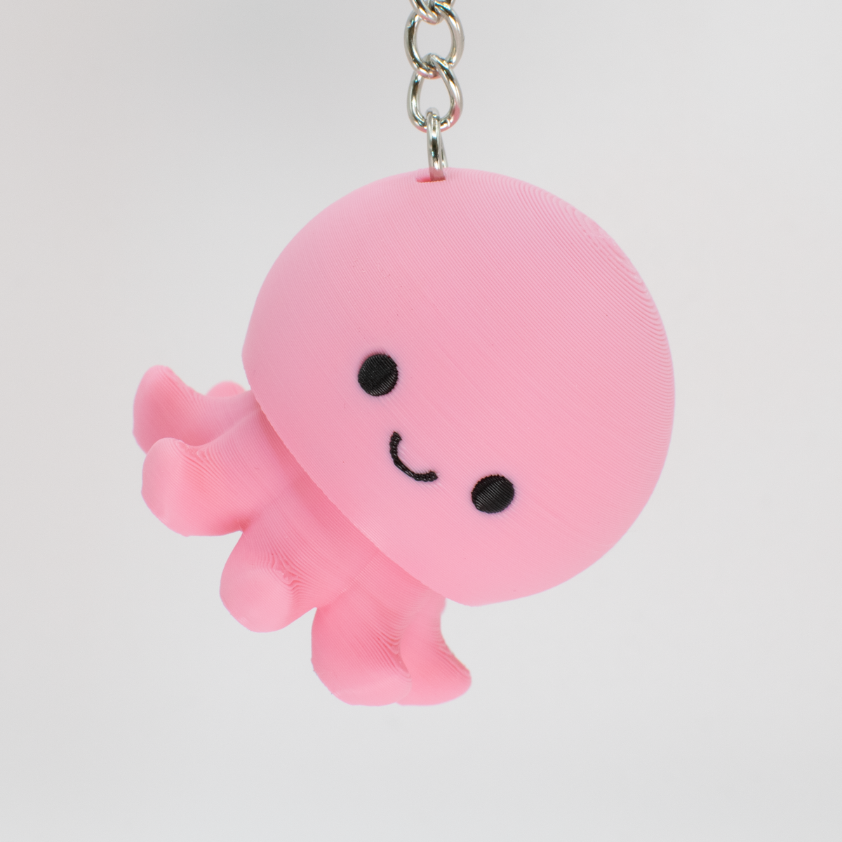 Party Octopus Fidget Clicker, pink, as a bag charm