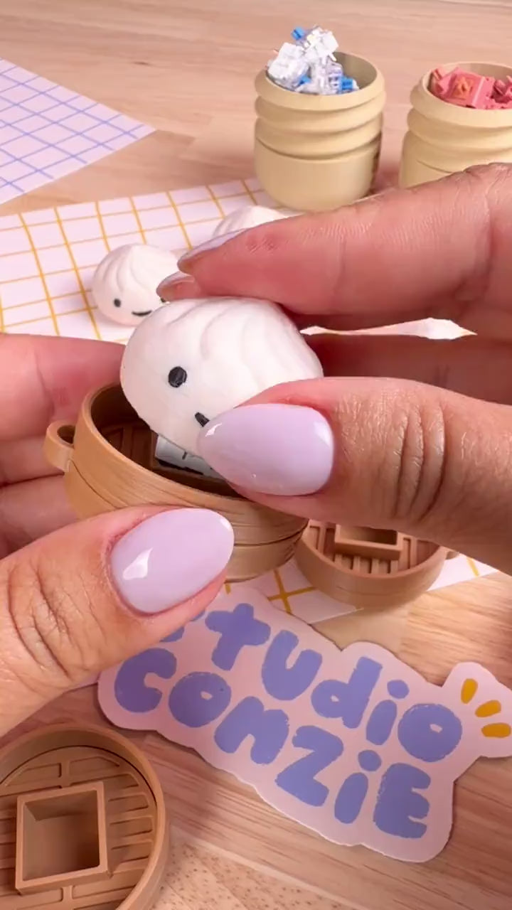 Xiao Long Bao Dumpling Fidget Clicker Keychain