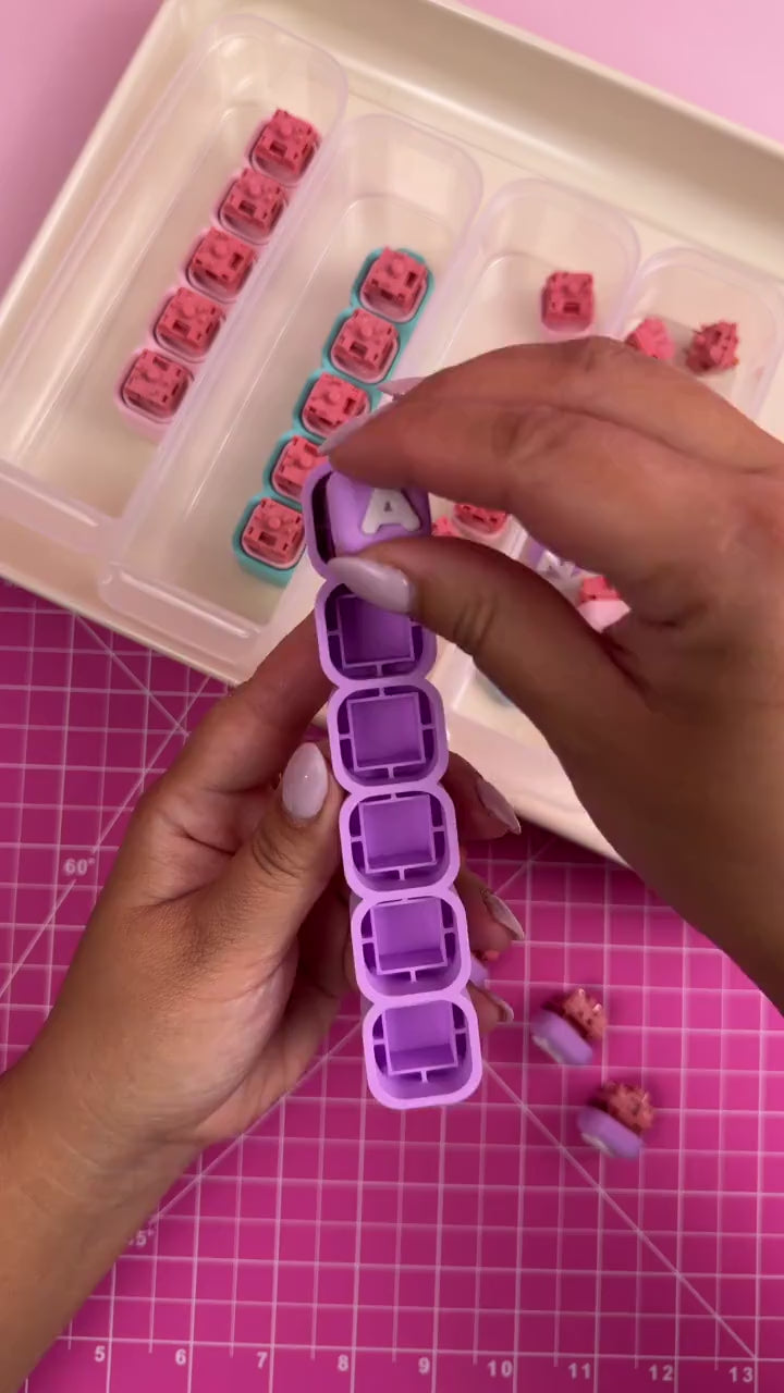 Custom Name Bubble Clicker Keychain (Lilac / Lilac)