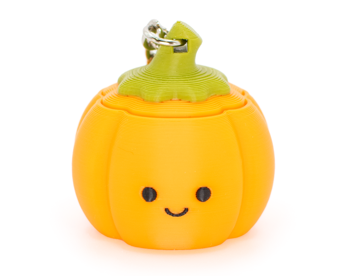 Pumpkin Fidget Clicker, on a keychain