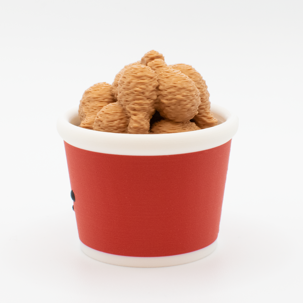 Fried Chicken Bucket Fidget Clicker, side view