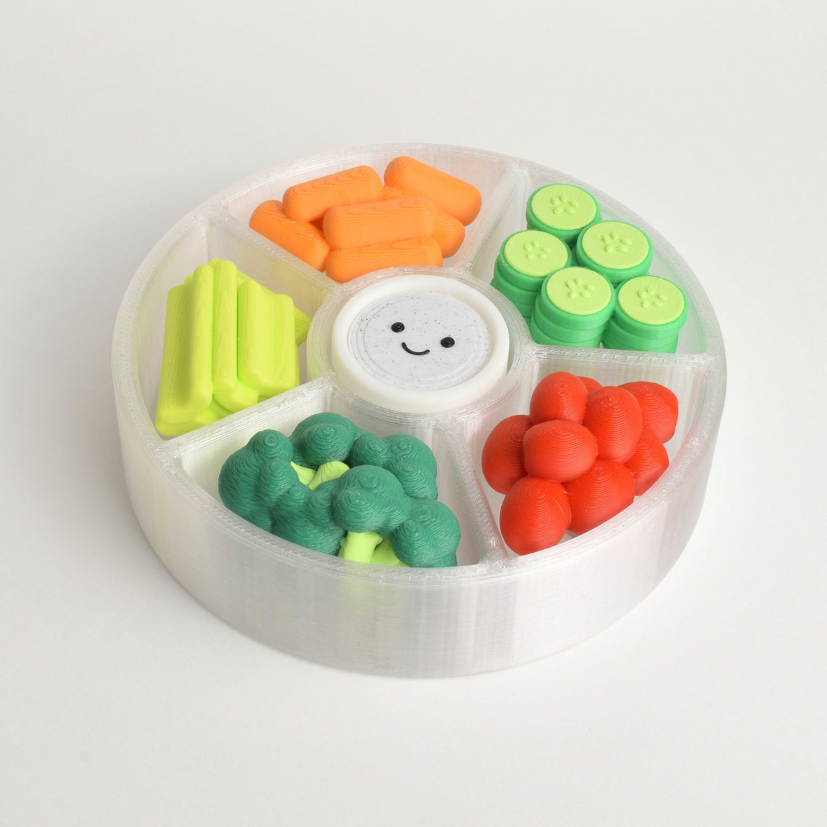 Veggie Platter Fidget Clicker, angled view