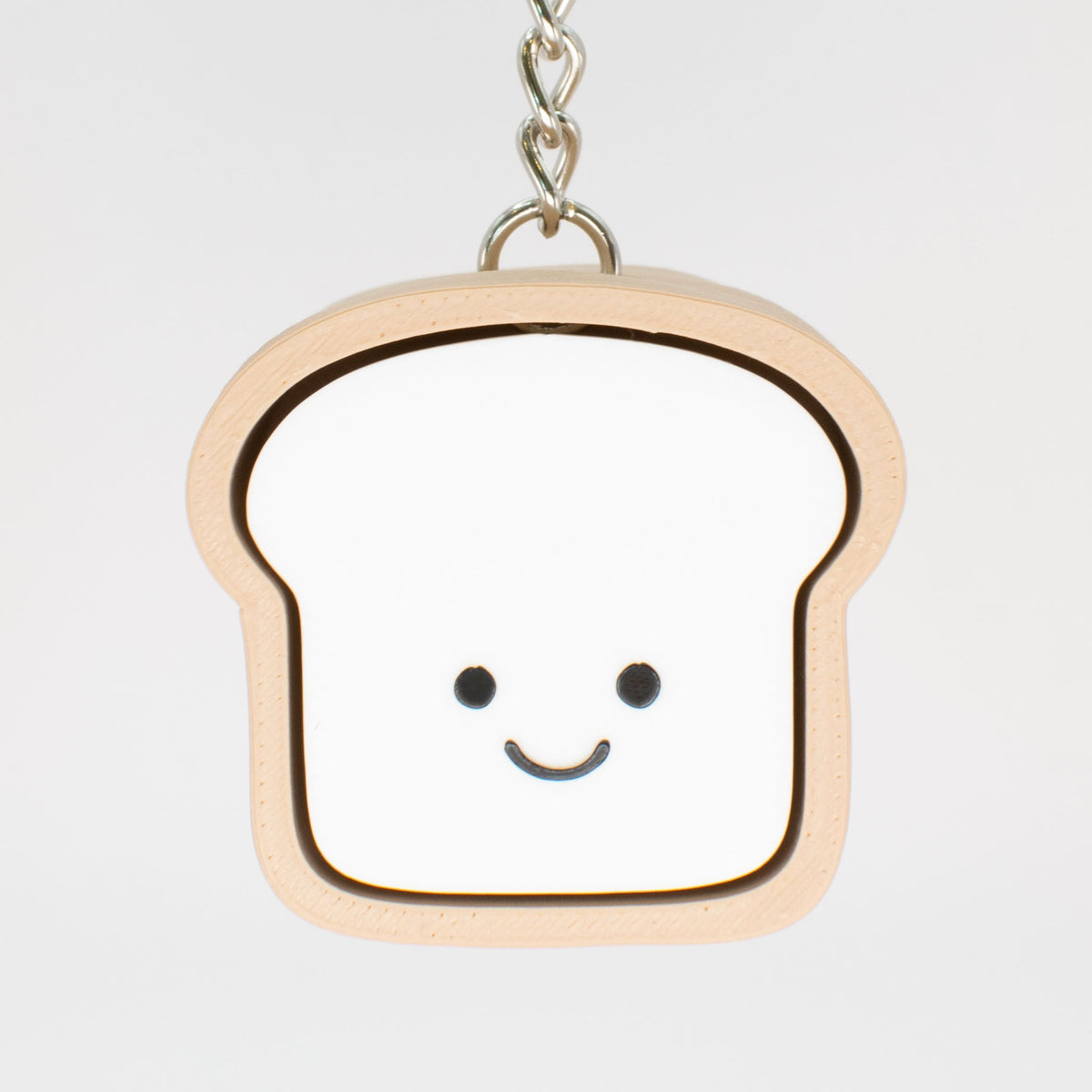 White Bread Loaf Fidget Clicker, on a keychain